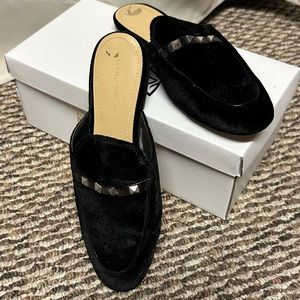 Black Velvet Mules
